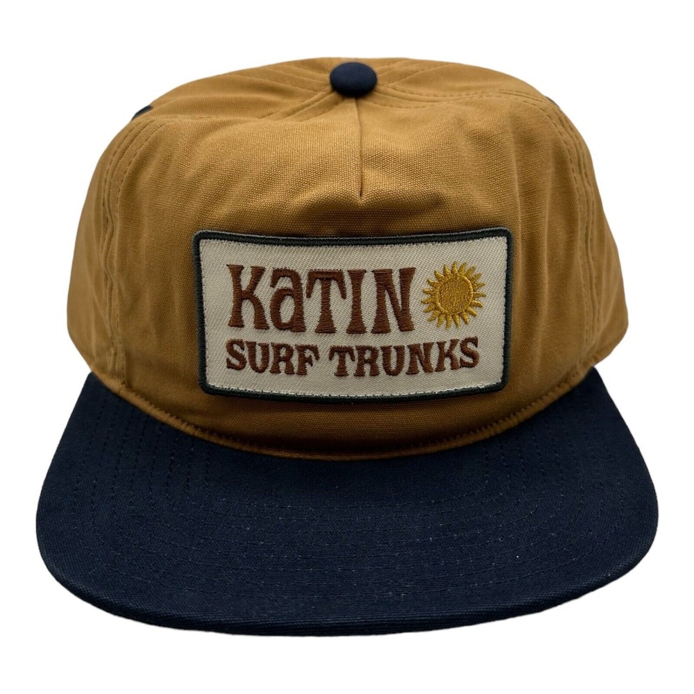NWT Katin Surf Trunks Brown Canvas Snapback Hat‎ Cap Sun Beach UO Exclusive
